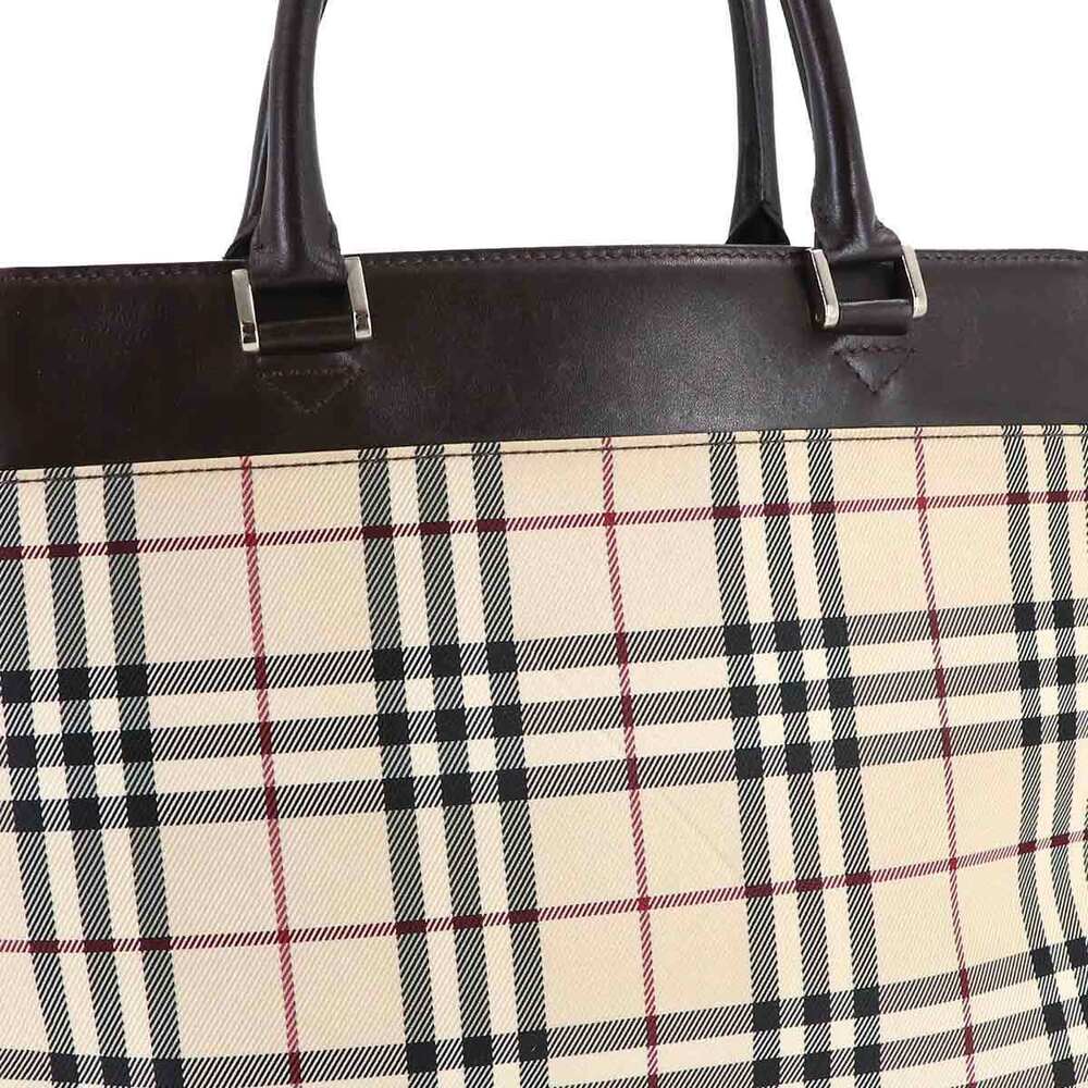 Burberry Nova Check Handbag Canvas Leather Beige Brown - Picture 8 of 8
